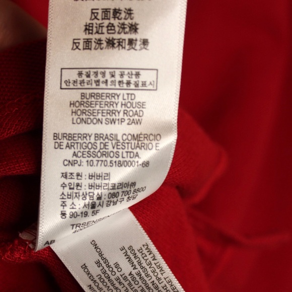 Burberry Brit | Mens Classic Red Polo - Picture 14 of 14